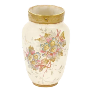 Antique Hand Painted & Gilt Decorated German Porcelain Decorative Vase