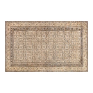 Authentic 19th Century Persian Meshad Handmade Wool Carpet For Sale