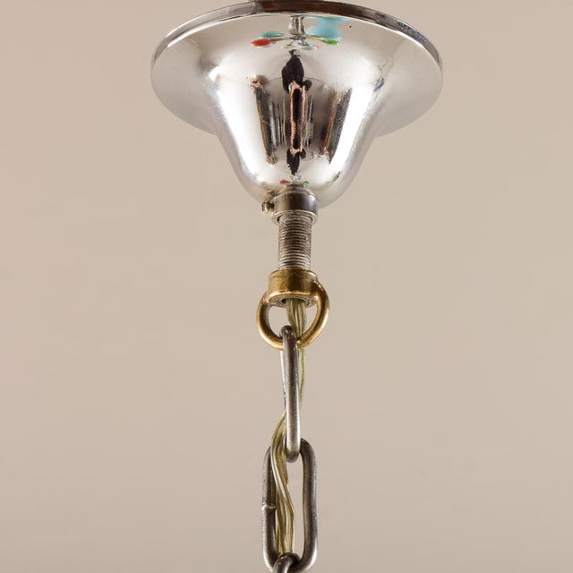1970s Italian Space Age Sputnik Glass Pendant Light, 1970s For Sale - Image 5 of 9