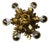 Gold Plated Metal Flowers with Leaves Chandelier 6 Lights from Banci Firenze, 1970s For Sale