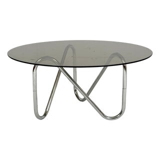 French Tubular Steel Coffee Table, 1970s For Sale