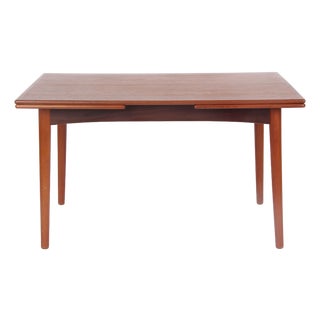 Danish Teak Dining Table with Extension Leaf, 1960s For Sale
