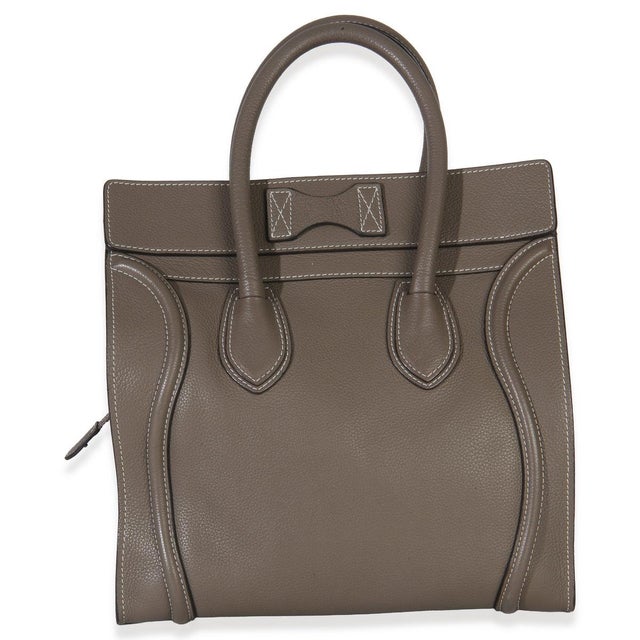 Celine Souris Drummed Calfskin Mini Luggage Tote For Sale - Image 4 of 8