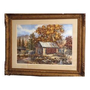 "Wall of Fire" New Mexico Original Watercolor by Stefan Kramer