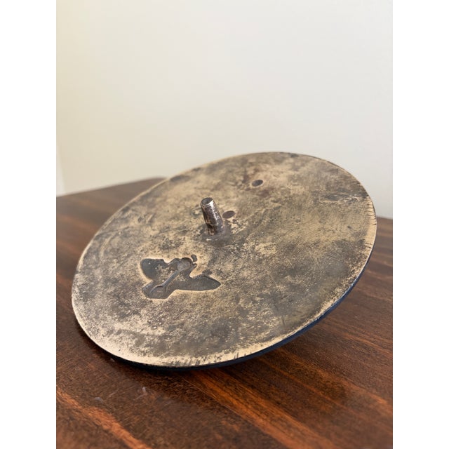 Black Vintage English Country Iron Garden Sundial "Grow Old Along With Me" For Sale - Image 8 of 8