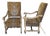 Century Furniture French Louis XIII Os De Mouton Armchairs a Pair For Sale