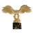 Late 20th Century Italian Santini Alabaster Eagle Sculpture on Marble Base, 14"h For Sale