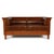 Rustic Craftsman Cubic Panel Side Love Seat - Chestnut Brown Leather For Sale - Image 3 of 7