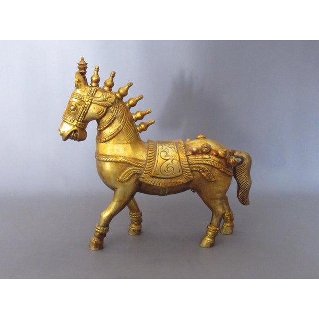 Horse Statue, 1960, Golden Wood For Sale - Image 12 of 18