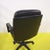 Office Chair in Black Faux Leather with Swivel Base and Wheels For Sale - Image 9 of 10