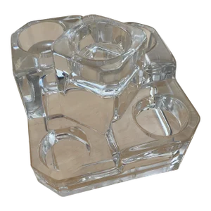 Vintage Modernist 5 Tiered Glass Tea Light Candle Holder, Made in Germany