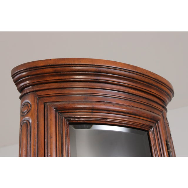 Theodore Alexander Curved Mahogany Corner Cabinet For Sale - Image 11 of 18