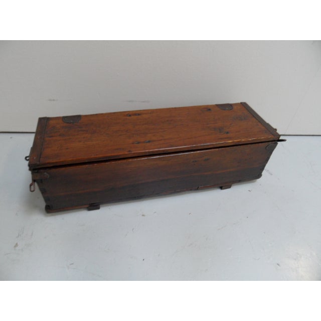Antique Wooden Military Chest, 1920s For Sale - Image 11 of 11