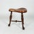Brown Turned Mahogany Three-Legged Saddle-Seat Stool, Leather Seat With Nailhead Trim English Circa 1850 For Sale - Image 8 of 9