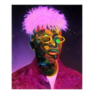 "Untitled (Portrait of Collins Obijiaku)", Oil Painting on Canvas by Ara Deinde, 2023 For Sale