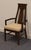 High End Walnut Asian Chinoiserie Dining Arm Chair For Sale - Image 4 of 9