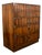 Mid Century Modern Dresser Highboy Kroehler Furniture Walnut 4 Drawer Brass MCM For Sale