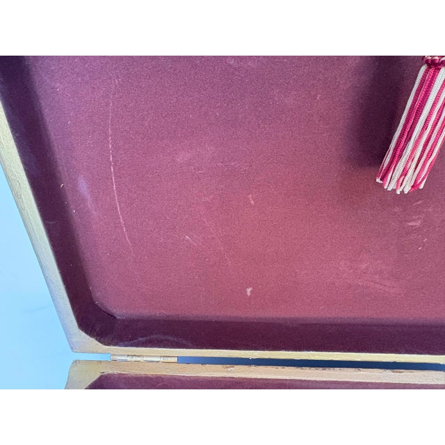 Mid 20th Century Vintage Hand Painted Faux Tortoiseshell Box For Sale - Image 12 of 12