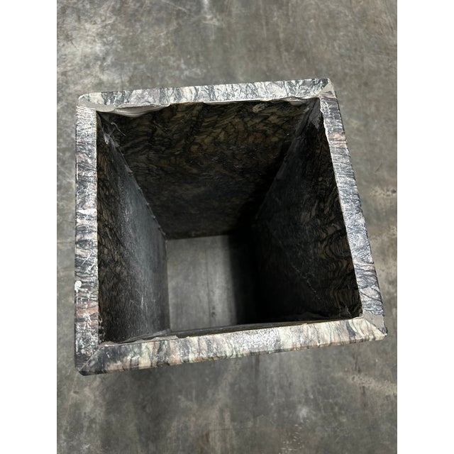 Gray Vintage Marble Side Table For Sale - Image 8 of 12