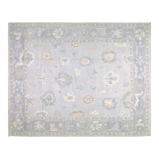 Turkish Oushak Hand Knotted Wool Rug, 11'5"x14'9" For Sale