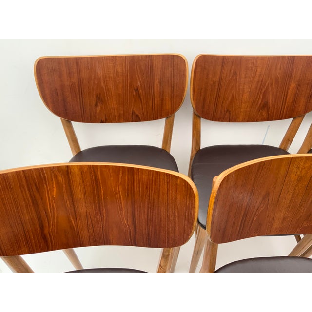 Wood Dining Chairs in Teak and Oak by Nils & Eva Koppel for Slagelse Møbelværk, 1950s, Set of 6 For Sale - Image 7 of 13