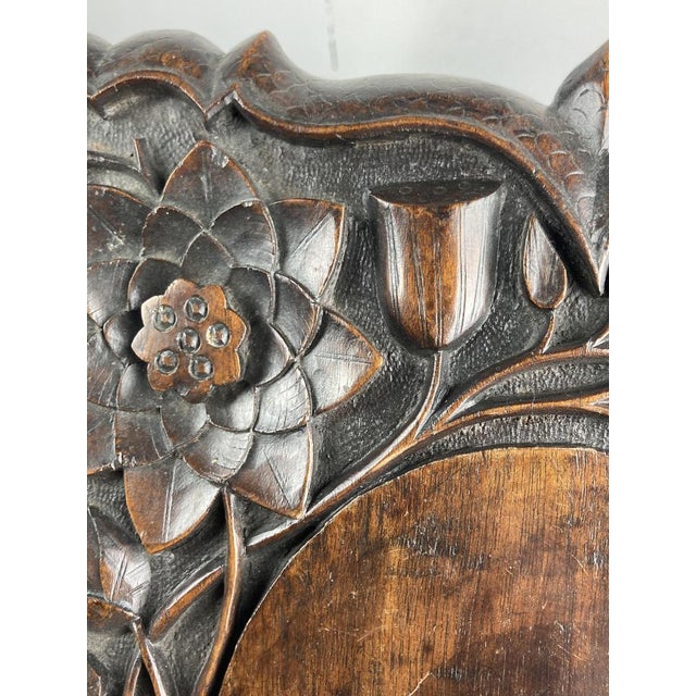 Large Arts and Crafts Hand Carved Pedestal, England, 1880s For Sale - Image 9 of 18