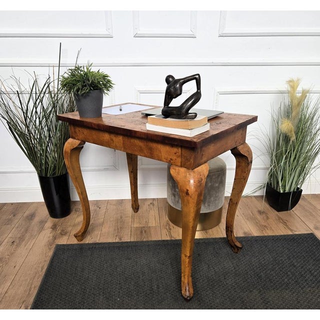 1960s Mid-Century Modern Italian Art Deco Desk in Walnut, 1960s For Sale - Image 5 of 8