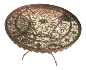Vintage French Wrought Iron Table