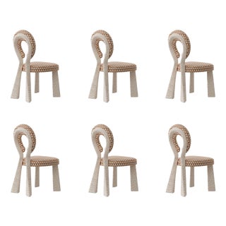 Mary Dining Chairs with Upholstered Legs by Ottiu, Set of 6 For Sale