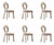Mary Dining Chairs with Upholstered Legs by Ottiu, Set of 6 For Sale