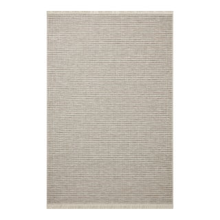Amber Lewis x Loloi Malibu Ivory / Dove 18" x 18" Sample Rug For Sale