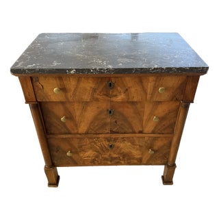 19th Century French Empire Marble Top Chest of Drawer / Commodes For Sale