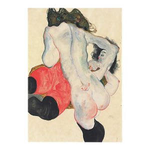 1981 Egon Schiele 13 Erotic Drawings Two Women