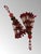 Indian Vintage Mughal Style Red Glass and Brass Work Indian Tassels, a Pair For Sale - Image 3 of 7