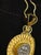 Metal Gorgoneion Pendant W/ Serpents in 22k Gold For Sale - Image 7 of 9