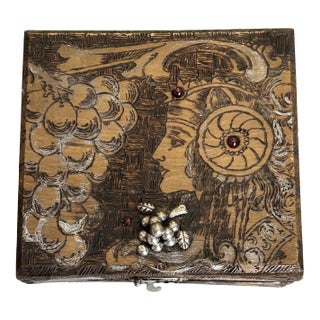 Antique Flemish Box/Sterling/Garnets For Sale