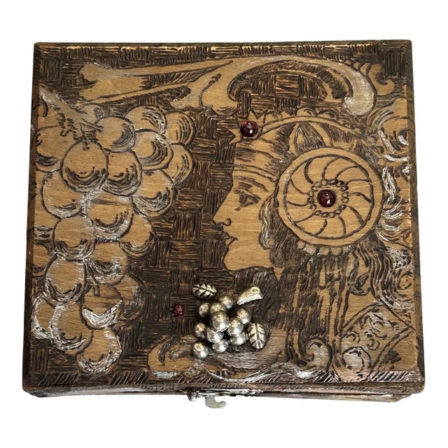 Antique Flemish Box/Sterling/Garnets For Sale