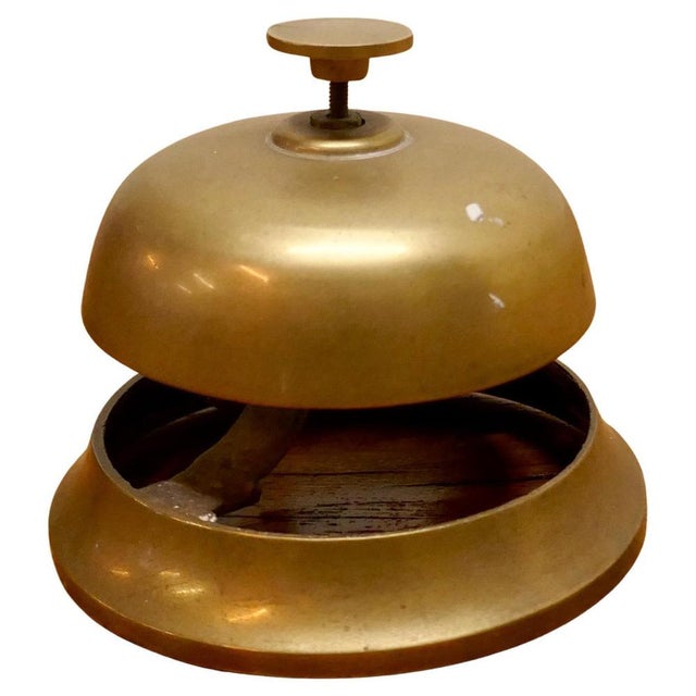 Metal Victorian Brass Reception Desk Bell, 1890 For Sale - Image 7 of 7