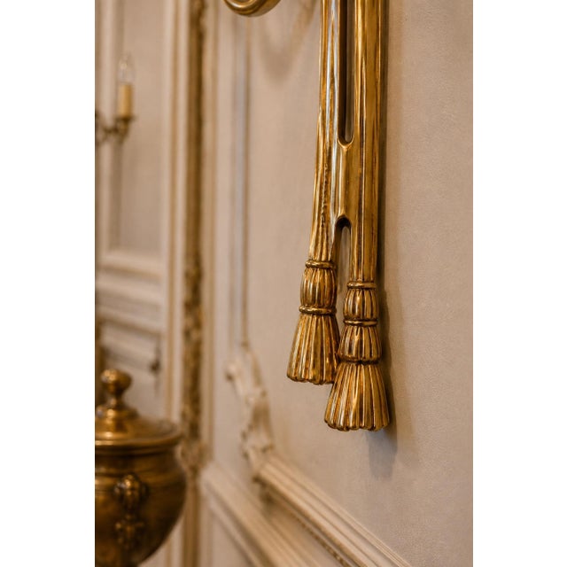 Late20C French Maker Louis XVI Gilt Bronze Sconces Wall Lamps-Pair For Sale - Image 14 of 18