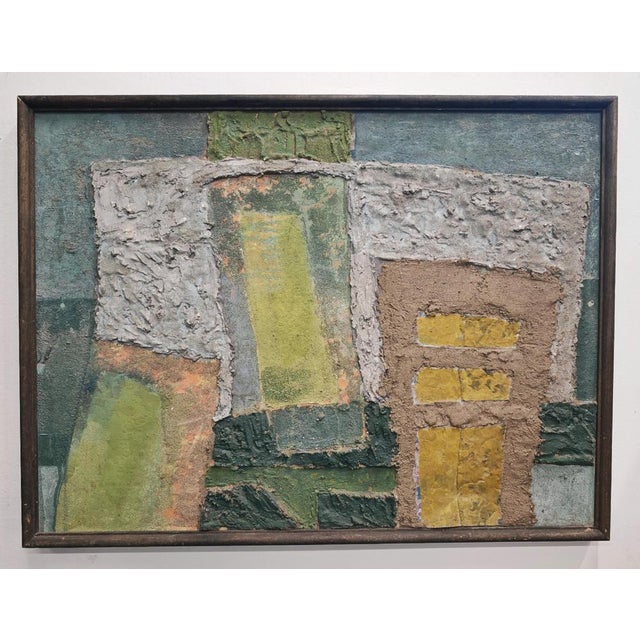 In this listing you will find a magnificent abstract painting featuring beautiful earthly tones of green, brown, grey\....