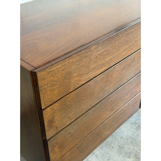 Rosewood Sideboard With 4 Drawers and Cabinet Door Denmark Mid-Century Modern 1960s For Sale - Image 12 of 13