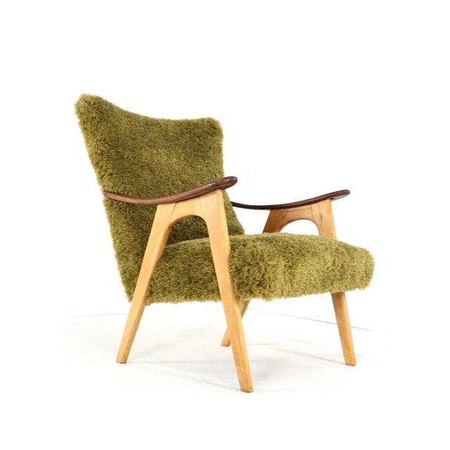 Two Tone Doodle Wing Lounge Chair For Sale - Image 15 of 15