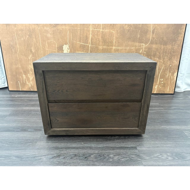 Rh Drifted Reclaimed Oak Closed Nightstand – 32" – Drifted Brown Oak For Sale - Image 14 of 18