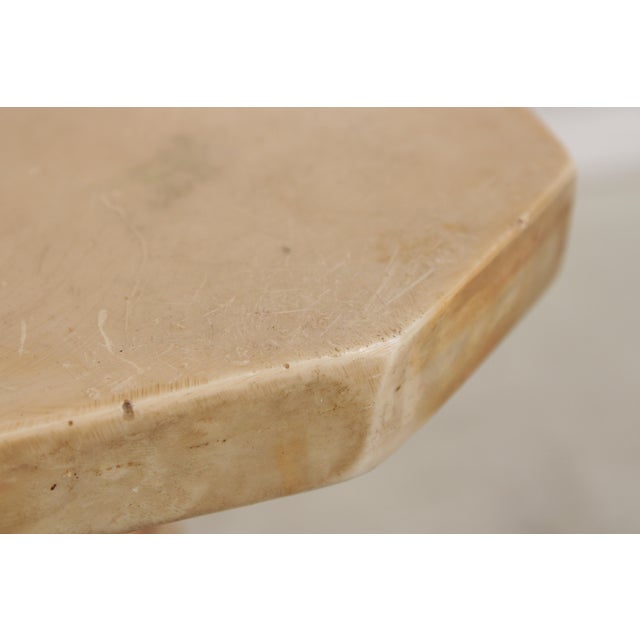 Alabaster Vintage Neoclassical Alabaster Column Pedestal For Sale - Image 8 of 14
