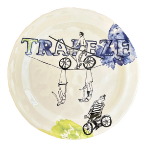 Pia Bramley "Trapeze" Dessert Plate - 'Cirque Circus' Collection