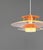 Orange Mid-Century Modern Danish Pendant Lamp in Yellow & Orange Metal, 1970s For Sale - Image 8 of 10