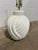 Sculpture Materials Pair of Vintage Post-Modern White Swirling Plaster Table Lamps For Sale - Image 7 of 9
