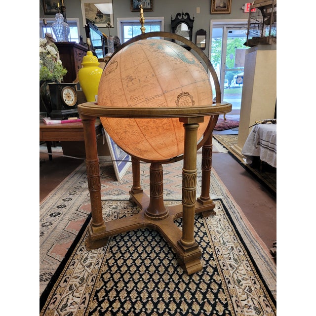 1950s Mid-Century Lighted World Globe …