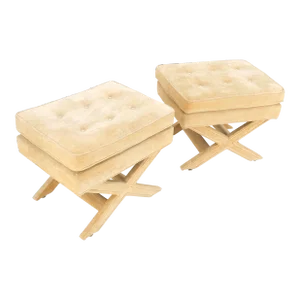 Mid-Century Modern Billy Baldwin x Base Upholstery Benches - A Pair