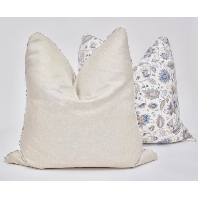 Beautifully handmade pair of 25" Square Hand Blocked "Jaffna" pillows from Borderline. "Jaffna" is a historical pattern...
